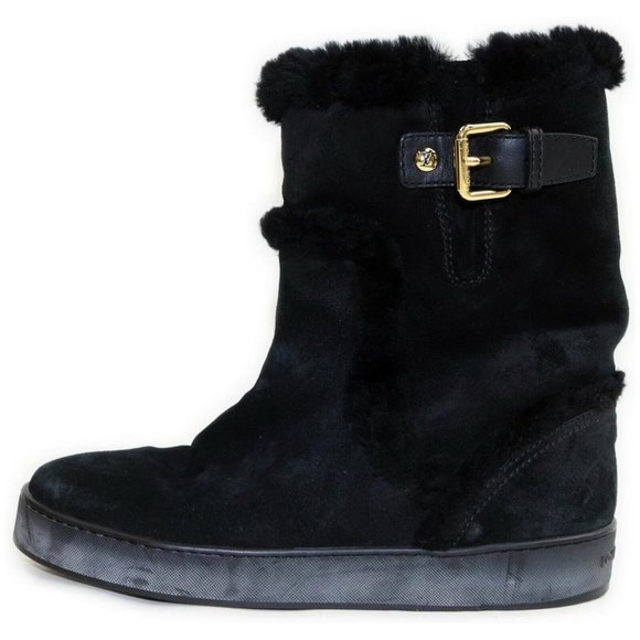 Louis Vuitton Black Shearling Winter Boots 862975 main image 12
